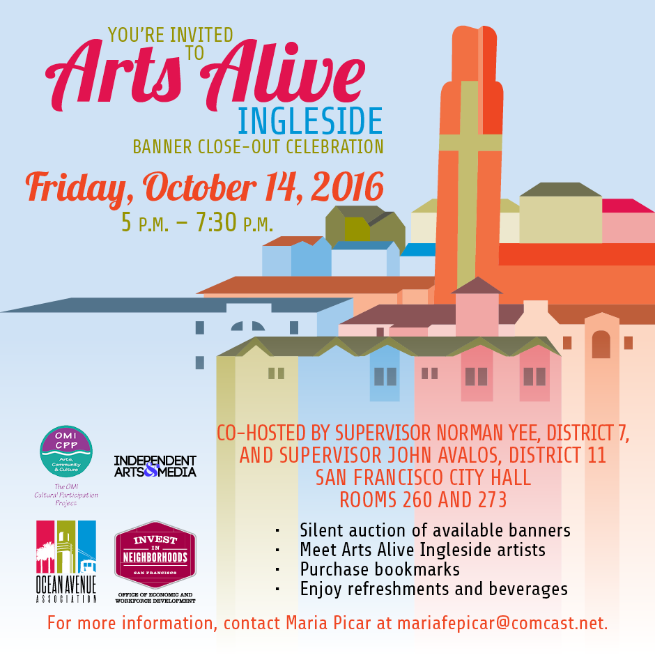 Arts Alive Ingleside's final celebration & Silent Auction, October 2016