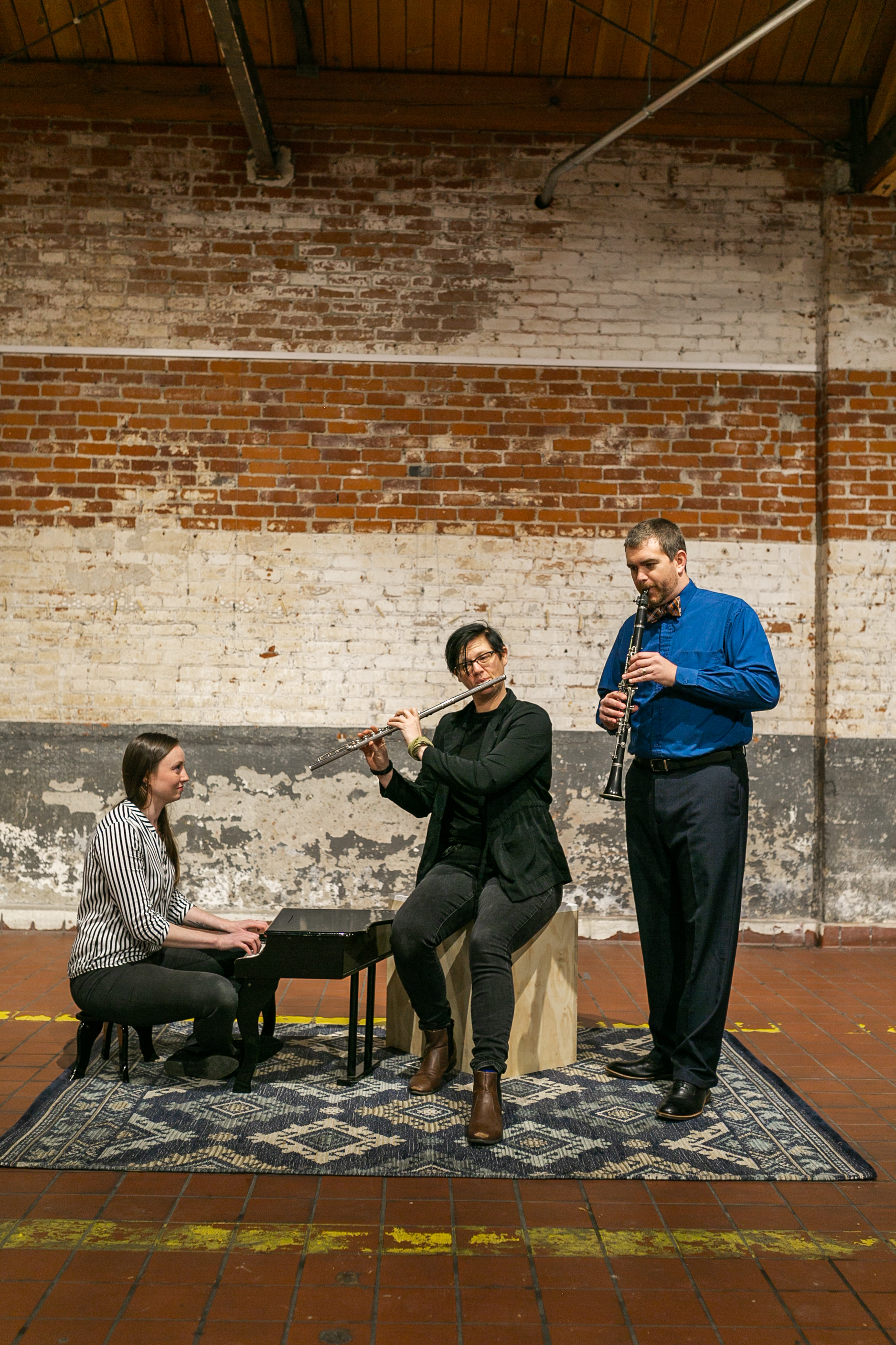 Three musicians from the Figmentum Ensemble