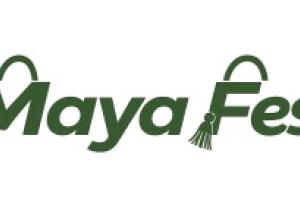 the words " Maya Fest" in green front