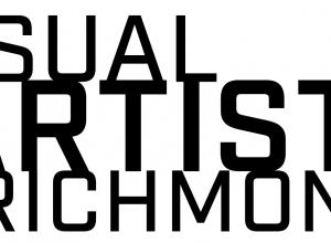 Words" Visual Artists of Richmond" in Black and in all caps front 